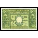 Italian Somaliland. Cassa per la Circolazione Monetaria della Somalia. 10 Somali. 1950. P-13a. No.