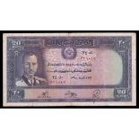 Afghanistan. Kingdom. Da Afghanistan Bank. 20 Afghanis. SH 1318 (1939). P-24a. No. TH24 326057. Vio