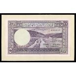Jordan. Currency Board. 500 Fils. Law of 1949. Cf. P-1, 5A. Face Proof. No. I/R 000000. Lilac on di