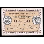 Guinea. French Administration. Gouvernement Général de l'Afrique Occidentale Française. 0.50 Franc.