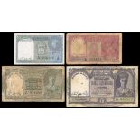 Pakistan. Government of Pakistan. Medley of 1948-1949 Notes. P-4 VF, EF-AU; P-5 VF; P-6 VF-EFwith