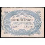 Algeria. French Administration. Banque de l'Algérie. 50 Francs. 9 March 1904. P-73. No. G.187-582.