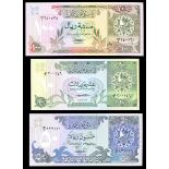 Qatar. Monetary Agency. ND (1980's) Issue -- 1, 5 (2), 10, 50, 100, and 500 Riyals. P-7 to 12. Arms