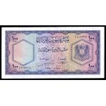 Syria. Banque Centrale de Syrie. 100 Livres. AH 1377 -1958. P-85. No. W/4 415735. Dark slate blue o
