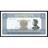 Jordan. Currency Board. 10 Dinars. Law of 1949 (1952 Issue). P-8ds. Specimen. No. B/B 000000. Signe