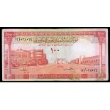 Saudi Arabia. Monetary Agency. 100 Riyals. Law of AH 1379 (1961 Issue). P-10a. No. 13/038-24. Red o