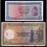 Egypt. Kingdom. National Bank. 10 Pounds (8). 4 and 5 Jan. 1937, 1939, 1944, 1947, 1950, 18 and 22