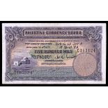 Palestine. Palestine Currency Board. 500 Mils. 30 September 1929. P-6b. No. C163124. Purple on gree