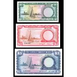 Gambia. British Administration. The Gambia Currency Board. 10 Shillings, 1 Pound and 5 Pounds. ND (