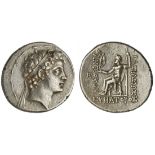 Seleukid Kings of Syria. Antiochos V Eupator (164-162 BC). AR Tetradrachm. Antioch on the Orontes.