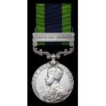 Great Britain. India General Service Medal, 1908-1935. George V. One clasp: "Malabar 1921-22" (3912