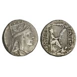 Kings of Armenia. Tigranes II, "the Great" (95-56 BC). AR Tetradrachm. Tigranocerta. 15.45 gms. Dra