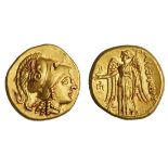 Kings of Macedon. Alexander the Great (336-323 BC). AV Stater, struck ca. 330-320 BC. "Amphipolis"