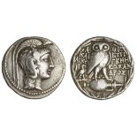 Athens. AR "New Style" Tetradrachm, struck 125/124 BC. 16.64 gms. Magistrates: Epigene--, Sosandros