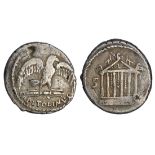 Roman Imperatorial. Moneyer issue. Petillius Capitolinus. AR Denarius, 41 BC. Rome. 3.65 gms. Eagle