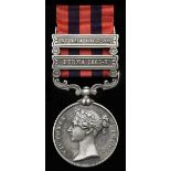 Great Britain. India General Service Medal, 1854-1895. Two clasps: "Burma 1885-7" and "Burma 1887-8
