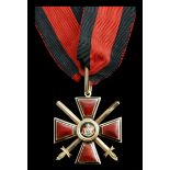 Russia. Order of St. Vladimir. Breast Badge, 4th Class. Military Division. 35 mm. 1908-1917. By Edu