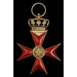 German States. Mecklenburg-Schwerin. Order of the Griffin. Knight's Cross with Crown. 60mm (includi