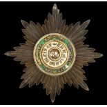 Russia. Order of St. Stanislaus. Breast Star. Civil Division. 88 mm. By Eduard. Silver, gilt and en