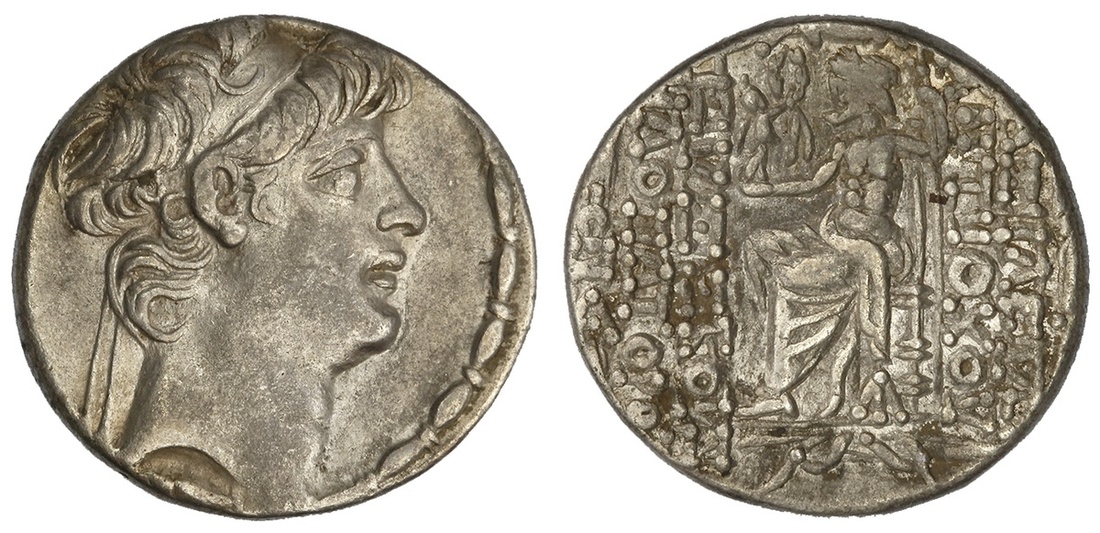 Seleukid Kings of Syria. Antiochos X Eusebes Philopator (ca. 94-88 BC). AR Tetradrachm, struck 94 B