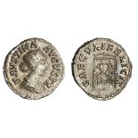 Roman Imperial. Faustina, Jr., wife of Marcus Aurelius, Augusta (147-175). AR Denarius, 161. 3.37 g