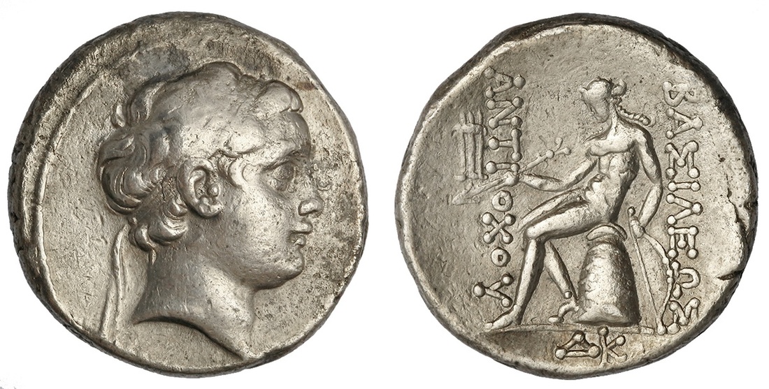 Seleukid Kings of Syria. Antiochos, son of Seleukos IV (Ca. 175-170 BC). AR Tetradrachm. Antioch on