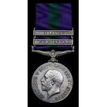 Great Britain. General Service Medal, 1918-1962. George V. Two clasps: "Kurdistan", and "Iraq" (422