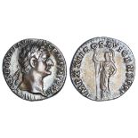 Roman Imperial. Domitian (81-96). AR Denarius, 92-93. Rome. 3.28 gms. Laureate head right, rev. Min