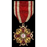 Russia. Order of St. Stanislaus. Breast Badge, 3rd Class. Civil Division. 39 x 39 mm. Ca. 1863-1882