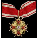 Russia. Order of St. Stanislaus. Breast Badge, 3rd Class. Civil Division. 37 x 37 mm. 1856, St. Pet