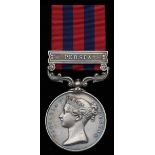 Great Britain. India General Service Medal, 1854-1895. One clasp: "Persia" (R.A. HAMILTON, 14TH KIN