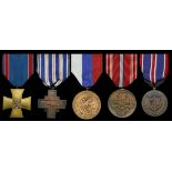 Czechoslovakia. Quintet of Medals: WWI Volunteer -Combatant's Cross; Volunteers of the Revolution,