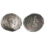 Roman Imperial. Trajan (98-117 AD). AR Denarius, struck 115-116 AD. Rome. 3.4 gms. RIC 334. Lig...