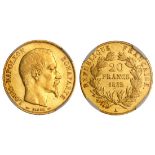 1852A France Gold 20 Francs. AU 53. 4491480-022.