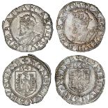 France. Besançon. H.R. E. Charles V (1519-1556). Pair of Carolus, 1542, 1543. Both Choice Extre...