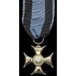 Poland. Republic. Order Virtuti Militari. Golden Cross. 4th Class. Silver gilt and enamels. Dou...