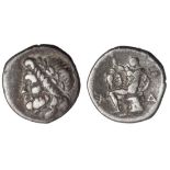 Arkadia. Arkadian League. AR Triobol. Megalopolis mint. 2.09 gms. Dengate period IIB, 3,29. Med...