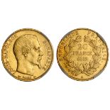 1852A France Gold 20 Francs. AU 55. 4491480-002.