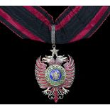 Albania. Italian Occupation. Order of Skanderbeg. Commander's Neck Badge. Type II (1940-1943)....
