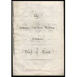 Indiana Southern Railway Company, Deed of Trust, a large handwritten document of 12 pages, 1868...