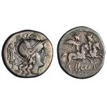 Roman Republic. C. Terentius Lucanus. AR Denarius, 147 BC. 3.77 gms. Craw.217/1, Syd.425, Teren...