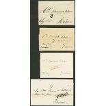 MexicoOutgoing Mail1815-38. Four entire letters sent to Havana (Cuba) with "Yndias" staright-line
