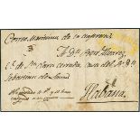 CubaIncoming Mail1842, March 24. Entire letter from Madrid to Havana, endorsed "Correo marítimo de