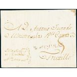 CubaOutgoing Mail1810 circa. Cover front from Havana to Trujillo (Honduras), bearing small "