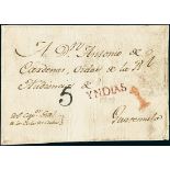 CubaOutgoing Mail1804 circa. Cover front from Havana to Guatemala, endorsed "Del Capn. Gral. de la