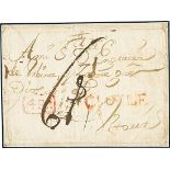 ChileOutgoing Mail1779 circa. Folded cover from Santiago de Chile to Vitoria (Spain), struck on