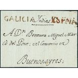 ArgentinaIncoming Mail1791, Oct. 10. Entire letter endorsed "Yndias" from Pontevedra (Spain) to