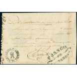 CubaIncoming Mail1840, July 28. Sip's register envelope (part of two side flaps missing on back)