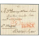 ArgentinaIncoming Mail1772, Nov. 11. Entire letter from Cádiz (Spain) addressed to the Postmaster