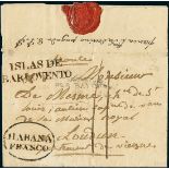 CubaOutgoing Mail1816, Sept. 19. Entire letter from Havana to Loudon (France), prepaying the